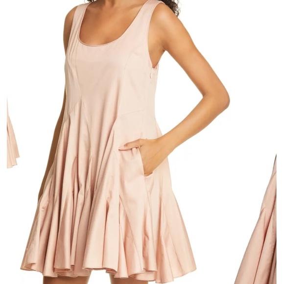 Rebecca Taylor NWT Godet pleated Dress Summer Rose 12 - Picture 2 of 4